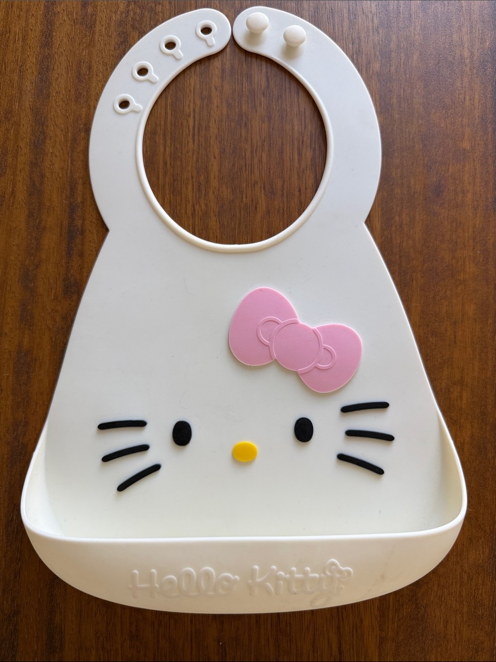 Hello Kitty White and Pink Silicone Catch-All Bib